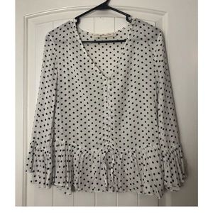 Black/White Polka Dot Blouse